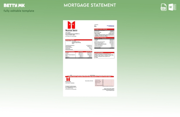 модерен стил Јапонија Извештај за хипотека на Master Trust Bank of Japan Шаблон 